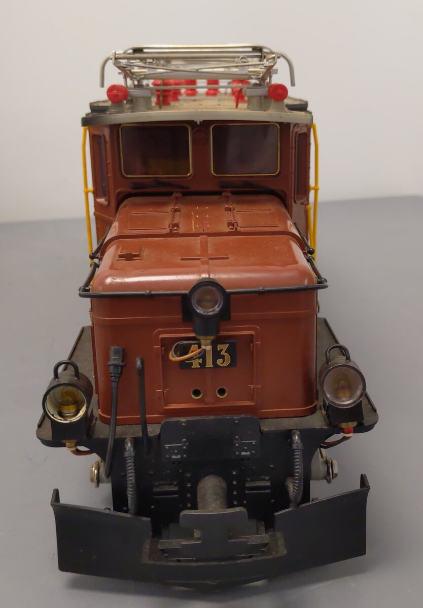 LGB 2040 G Rhaetian (RhB) Krokodil "Crocodile" Powered Electric Locomotive #413 EX
