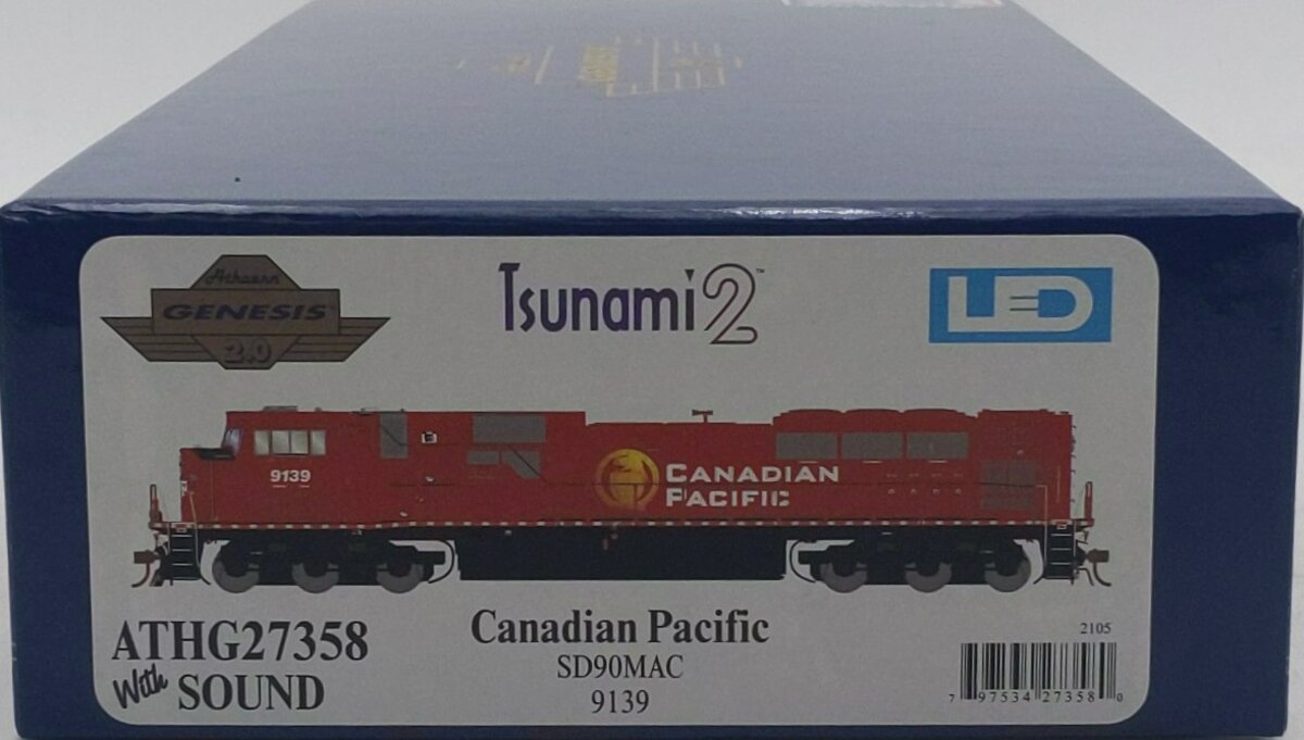 Athearn G27358 HO CPR G2 SD90MAC Diesel Locomotive #9139 w/ DCC & Sound