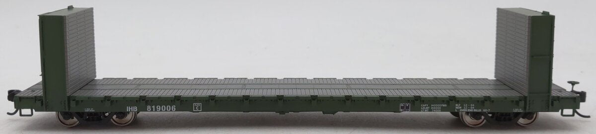 Walthers 910-5843 HO IHB RTR 60' Pullman-Standard Bulkhead Flatcar #819006