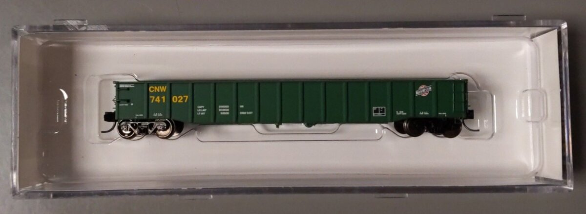 Trainworx Inc 25205-3 N Scale Chicago & North Western 52' Gondola #741027