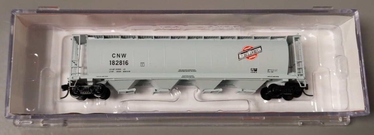 InterMountain 65123-20 N Scale Chicago & North Western 4-Bay Hopper Car #182816 LN/Box