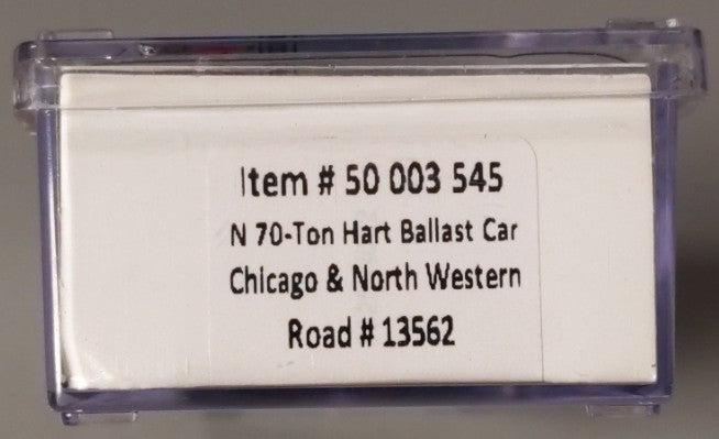 Atlas 50003545 N Chicago and North Western 70 Ton Hart Ballast Car #13562 LN/Box