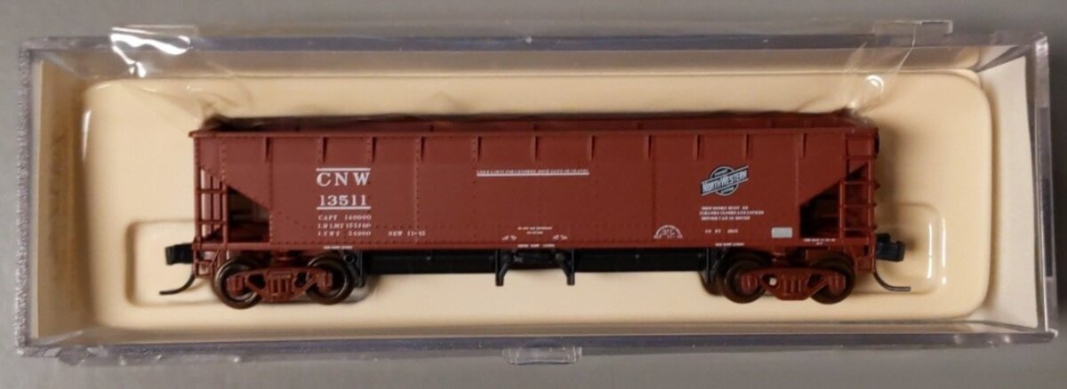 Atlas 34778-3-1 N Scale Chicago & North Western 70-Ton Hart Ballast Car #13511 LN/Box