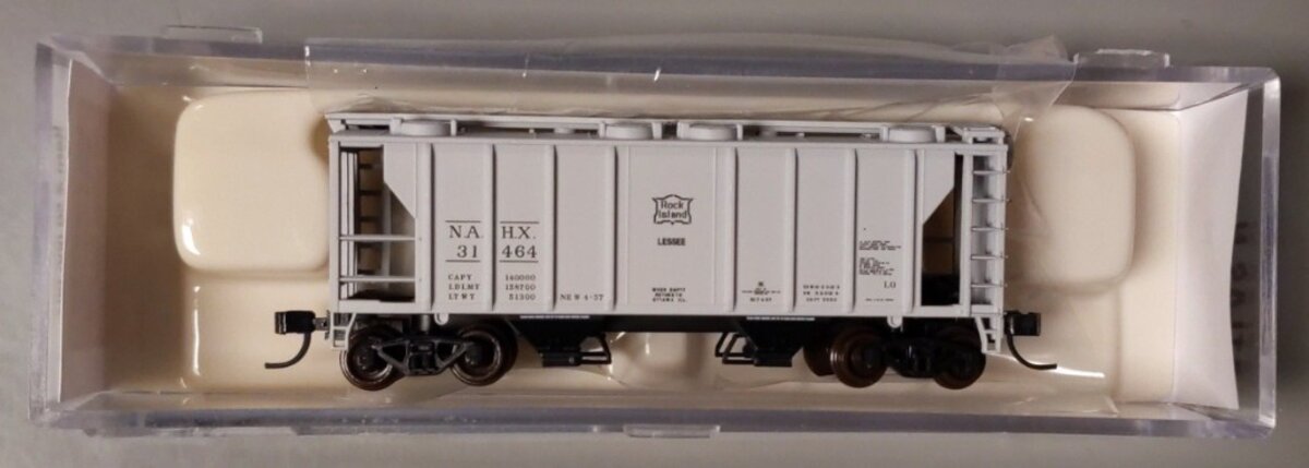 Atlas 50000894 N Scale Rock ISland PS-2 Hopper Car #31464 LN/Box