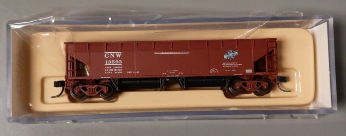 Atlas 34778-10-1 N Scale Chicago & North Western 70-Ton Hart Ballast Car #13593 LN/Box