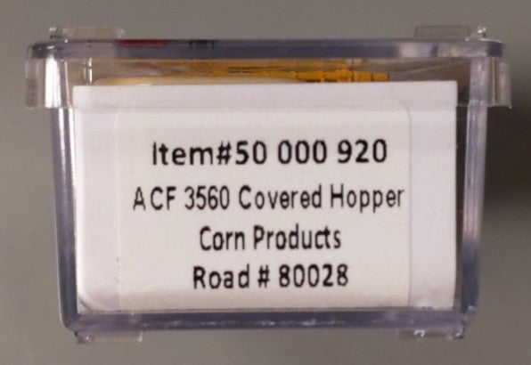 Atlas 50000920 N Corn Products ACF 3650 Covered Hopper Car #80028 LN/Box