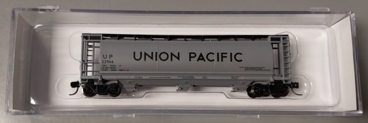 Bowser 37827 N Scale Union Pacific Cylindrical Hopper Car #22966