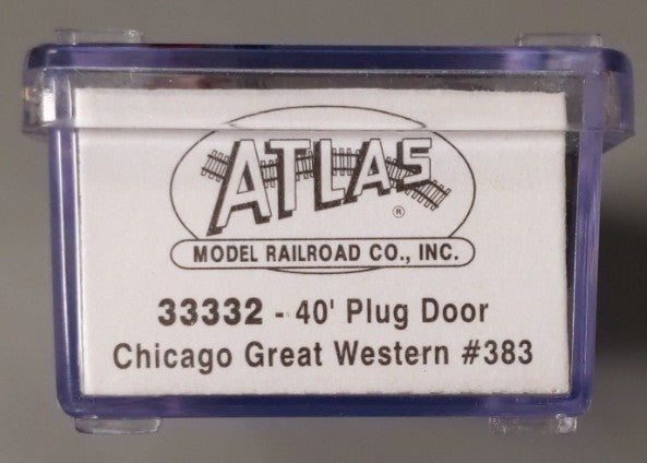 Atlas 33332 N Scale Chicago North Western 40' Plug Door Boxcar #383 LN/Box