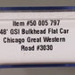 Atlas 50005797 N Chicago Great Western RTR 48' GSI Bulkhead Flat Car #3030