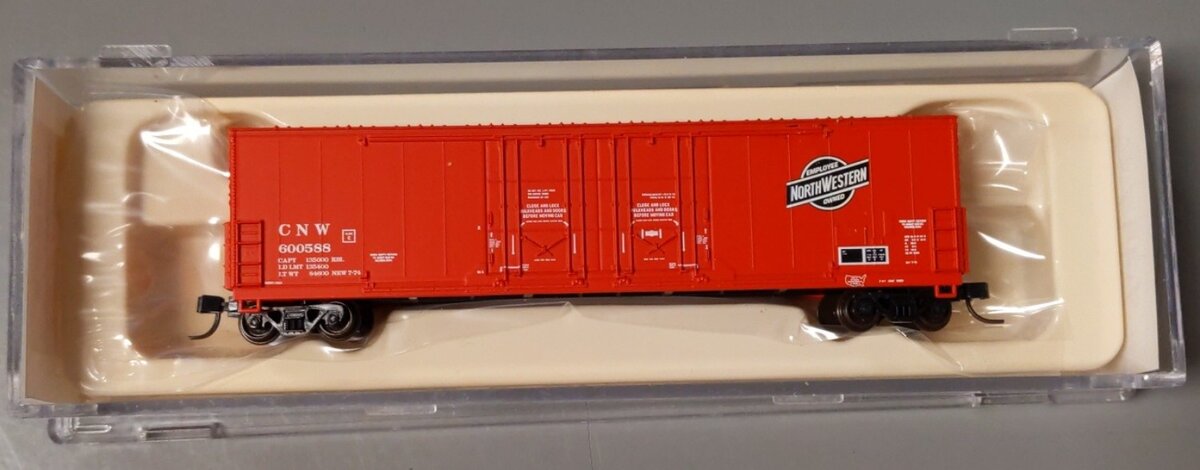 Atlas 50001409 N Chicago & North Western Evans 53' Double Plug-Door #600588