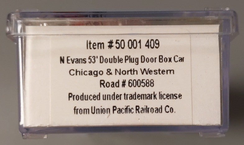 Atlas 50001409 N Chicago & North Western Evans 53' Double Plug-Door #600588