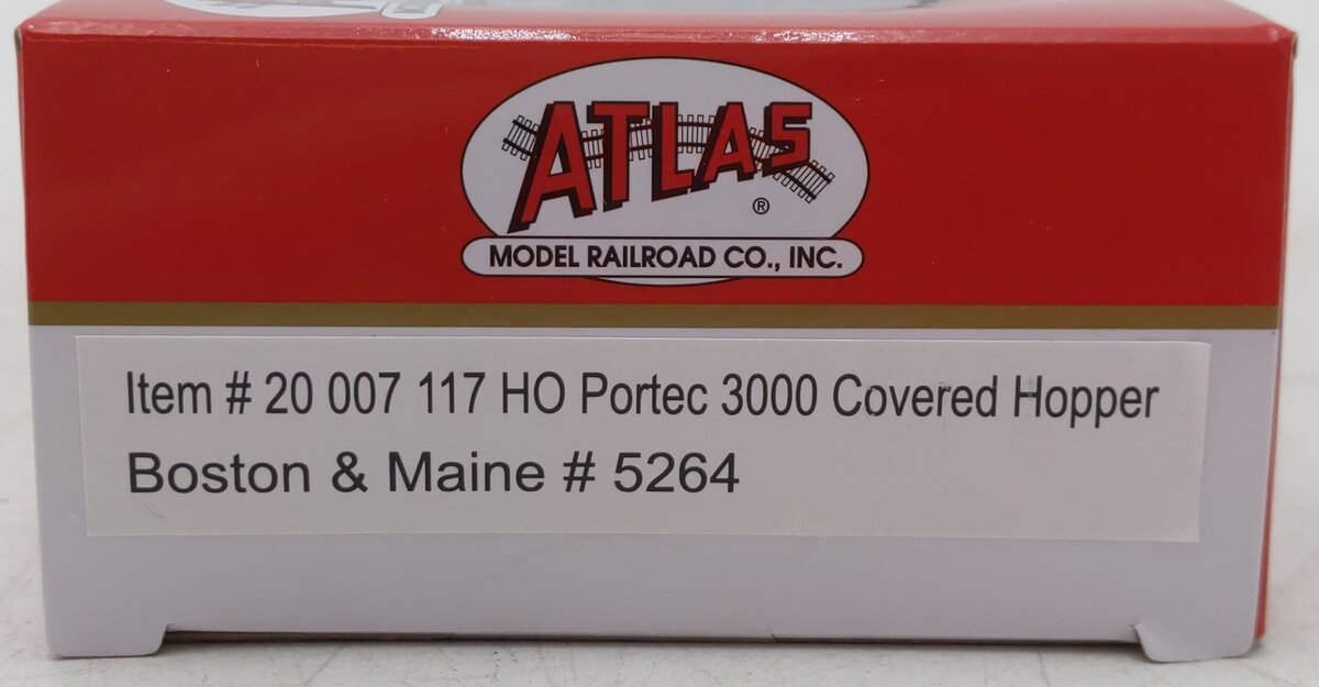 Atlas 20007117 HO Boston & Maine Portec 3000 Covered Hopper #5264 MT/Box