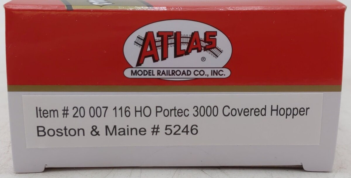 Atlas 20007116 HO Boston & Maine Portec 3000 Covered Hopper #5246 MT/Box