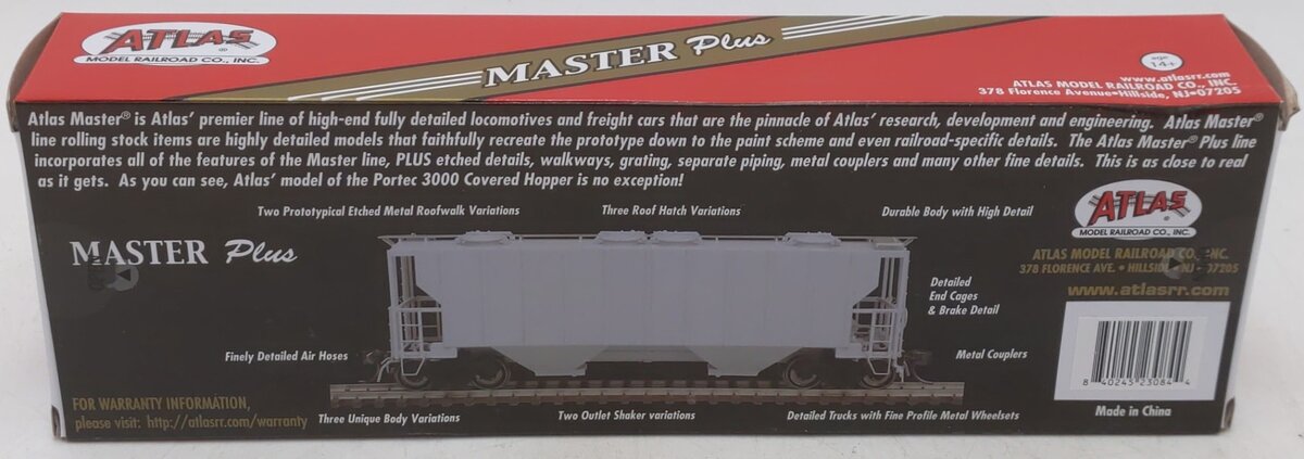 Atlas 20007116 HO Boston & Maine Portec 3000 Covered Hopper #5246 MT/Box