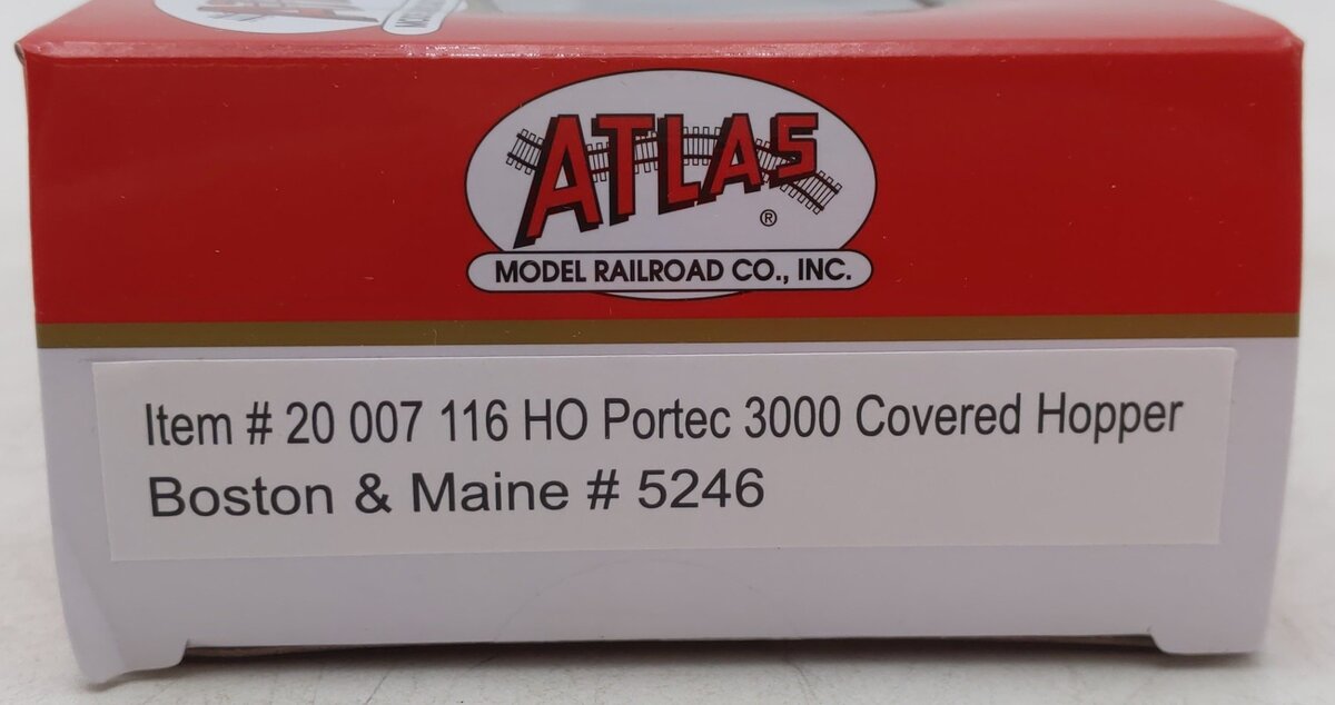 Atlas 20007116 HO Boston & Maine Portec 3000 Covered Hopper #5246 MT/Box