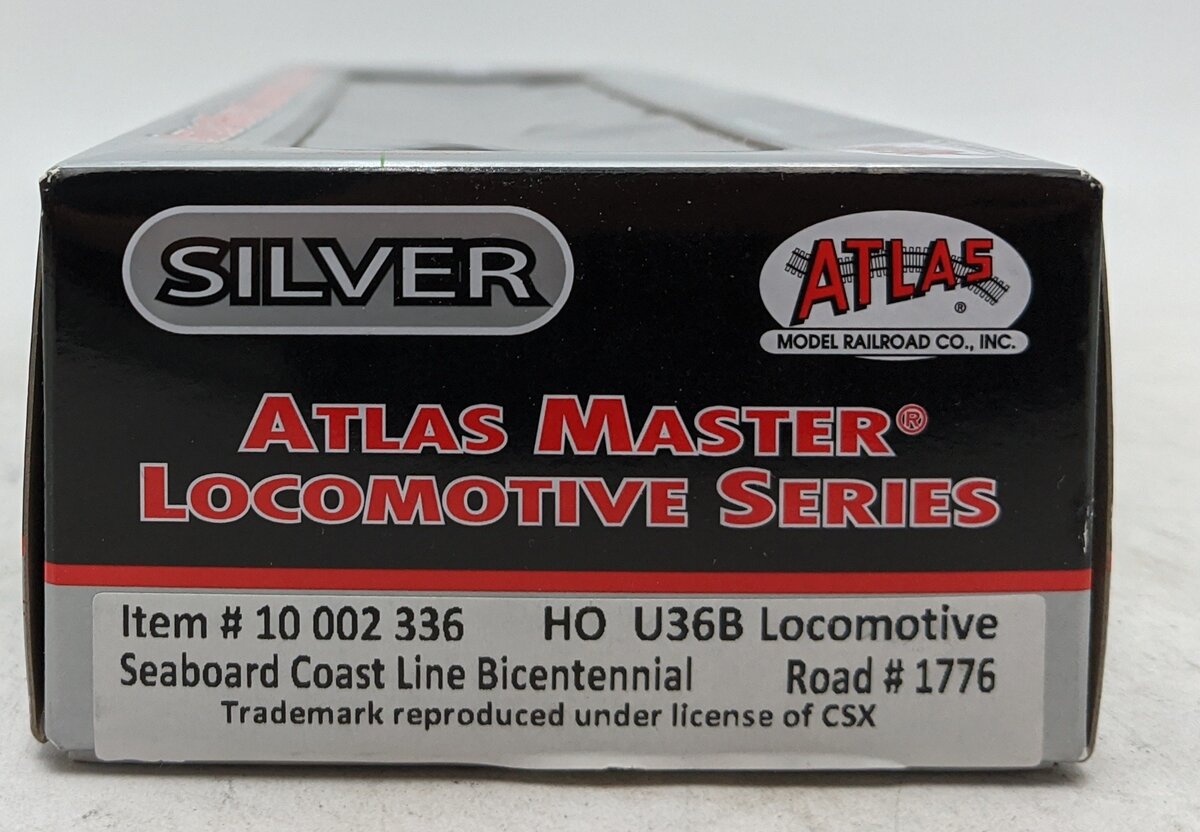 Atlas 10002336 HO Seaboard Coast Line Silver U36B Locomotive #1776