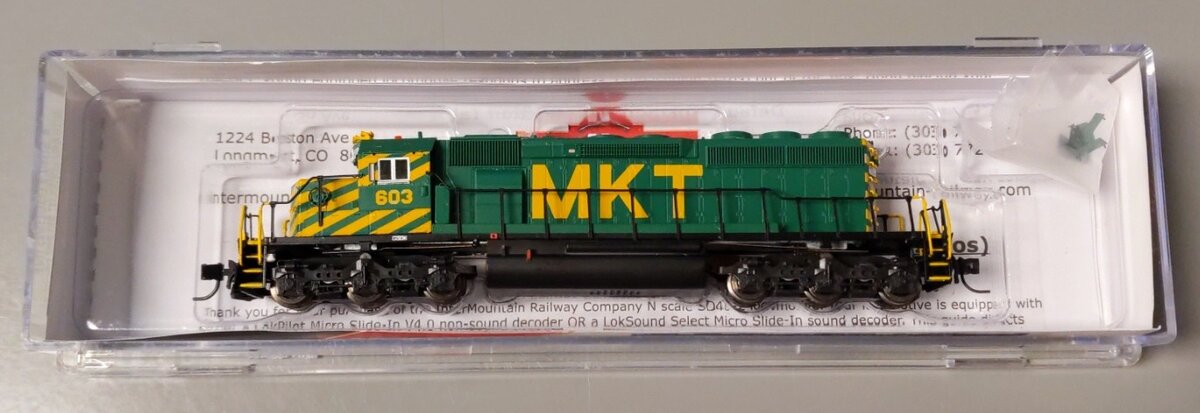 InterMountain 69348D-02 N Missouri-Kansas-Texas SD40-2 Locomotives w/DC #603 LN/Box