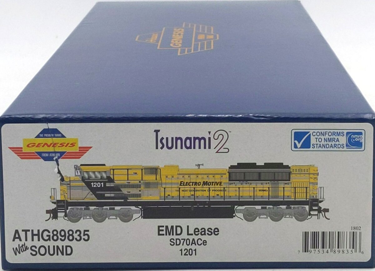 Athearn G89835 HO EMD Lease SD70ACe Diesel Locomotive with DCC and Sound #1201