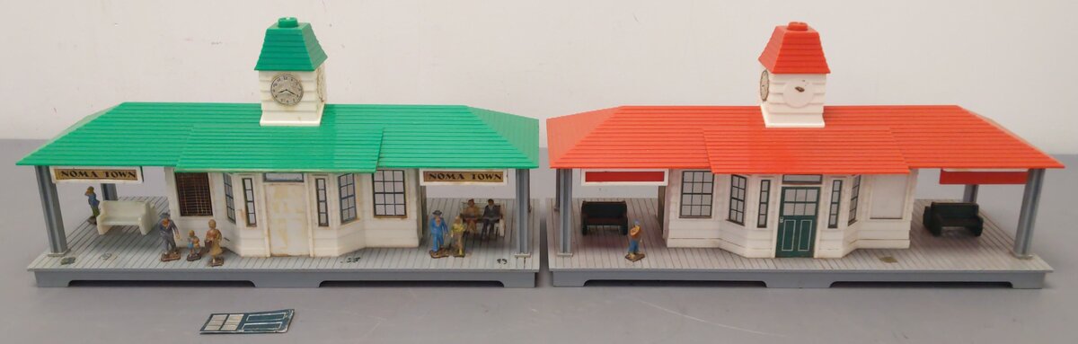 Noma Vintage O Green Roof & Red Roof Railroad Stations: 450, 450 [2] VG