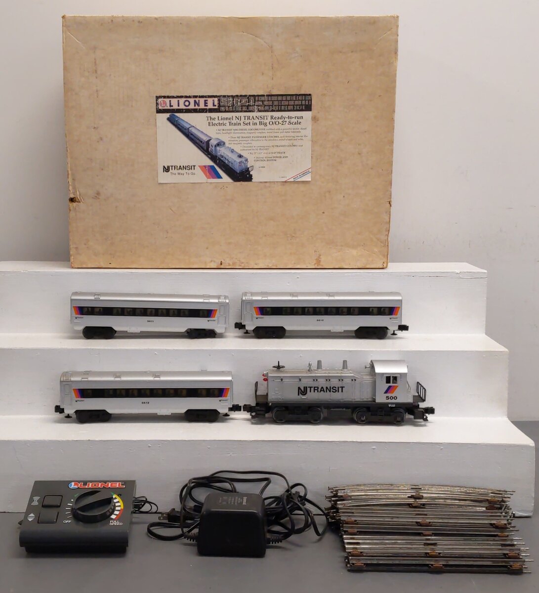 Lionel 6-11828 O NJ Transit Diesel Passenger Car Set VG/Box