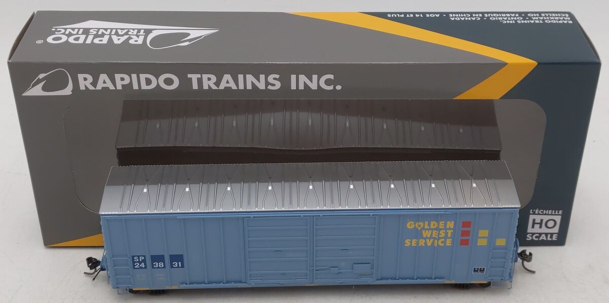 Rapido Trains 170007A HO Golden West with SP Patch PCF B70 Boxcar Single Car