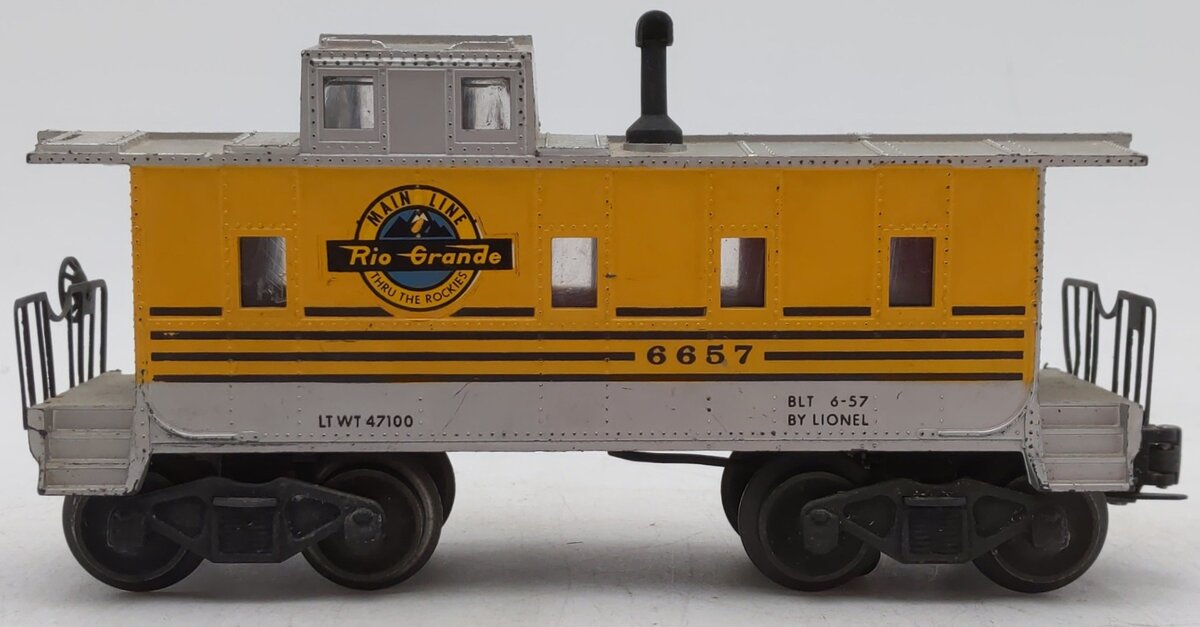 Lionel 6657 Vintage O Gauge Rio Grande Caboose #6657 VG