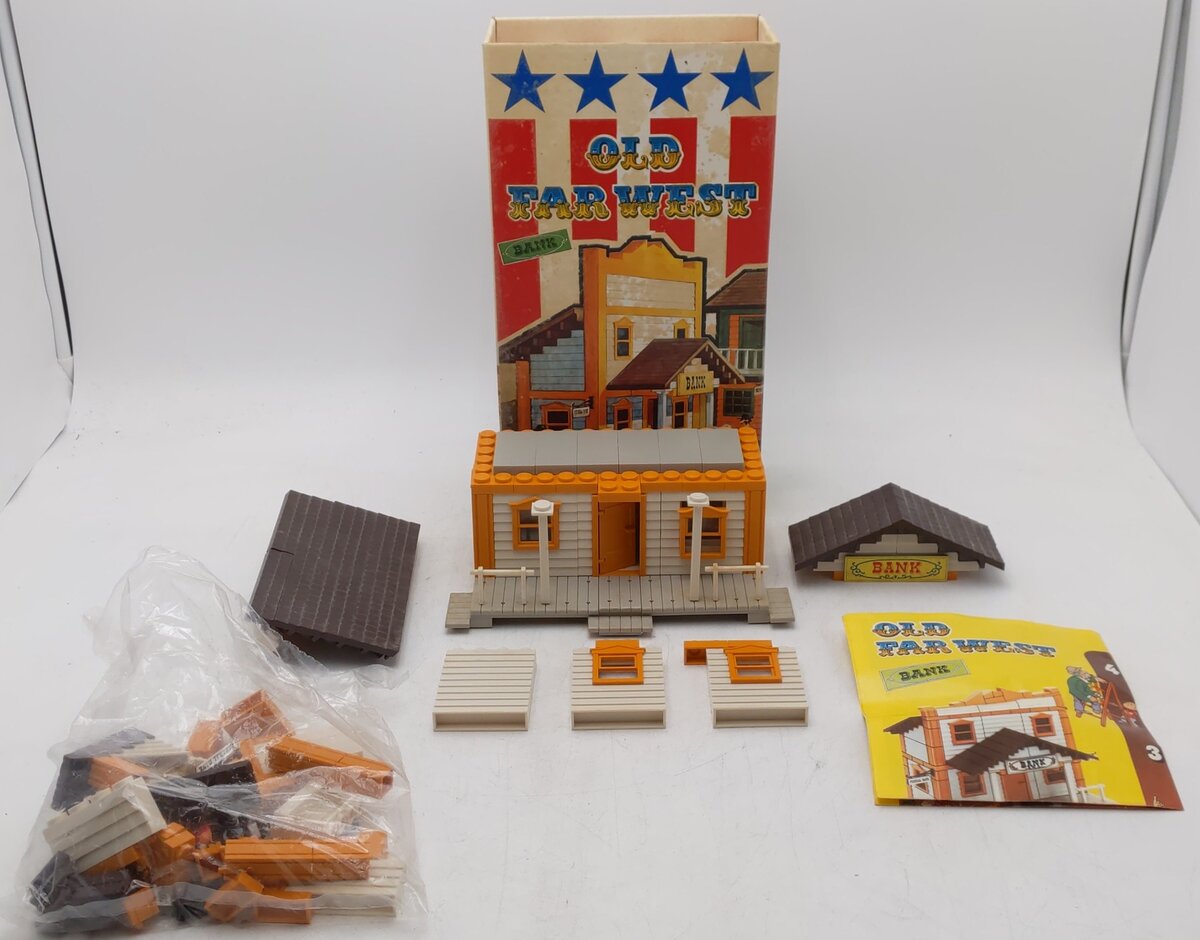 Old Far West 2031 HO Scale Bank Building Kit VG/Box