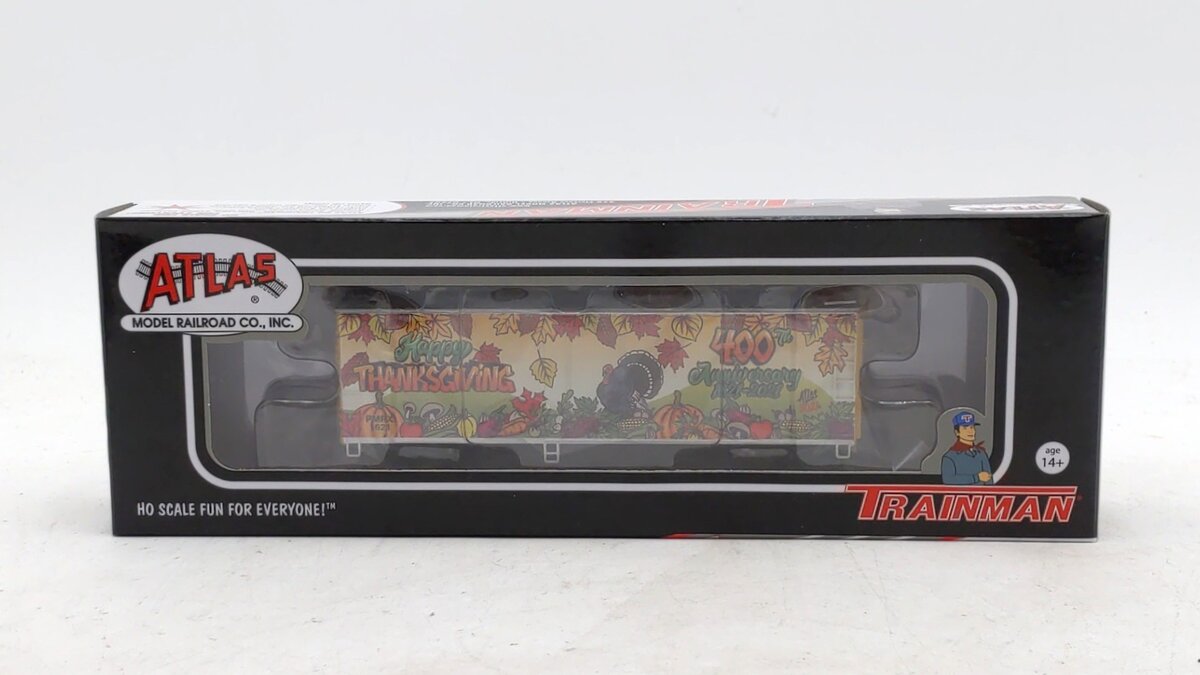 Atlas 20006766 HO Scale Happy Thanksgiving PRLX 40' Plug-Door Boxcar #1621 LN/Box