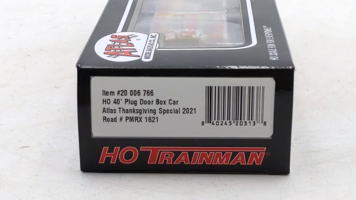 Atlas 20006766 HO Scale Happy Thanksgiving PRLX 40' Plug-Door Boxcar #1621 LN/Box