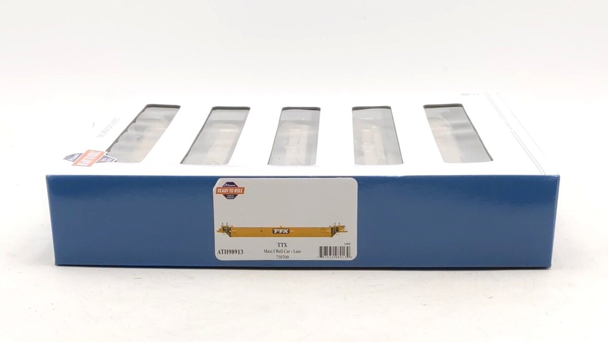 Athearn 98913 HO Scale TTX Corporation Maxi I Stack Cars #750709 (Set of 5) NIB