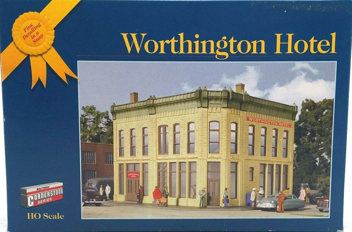 Walthers 933-3609 HO Gold Ribbon Series Worthington Hotel Building Kit NIB
