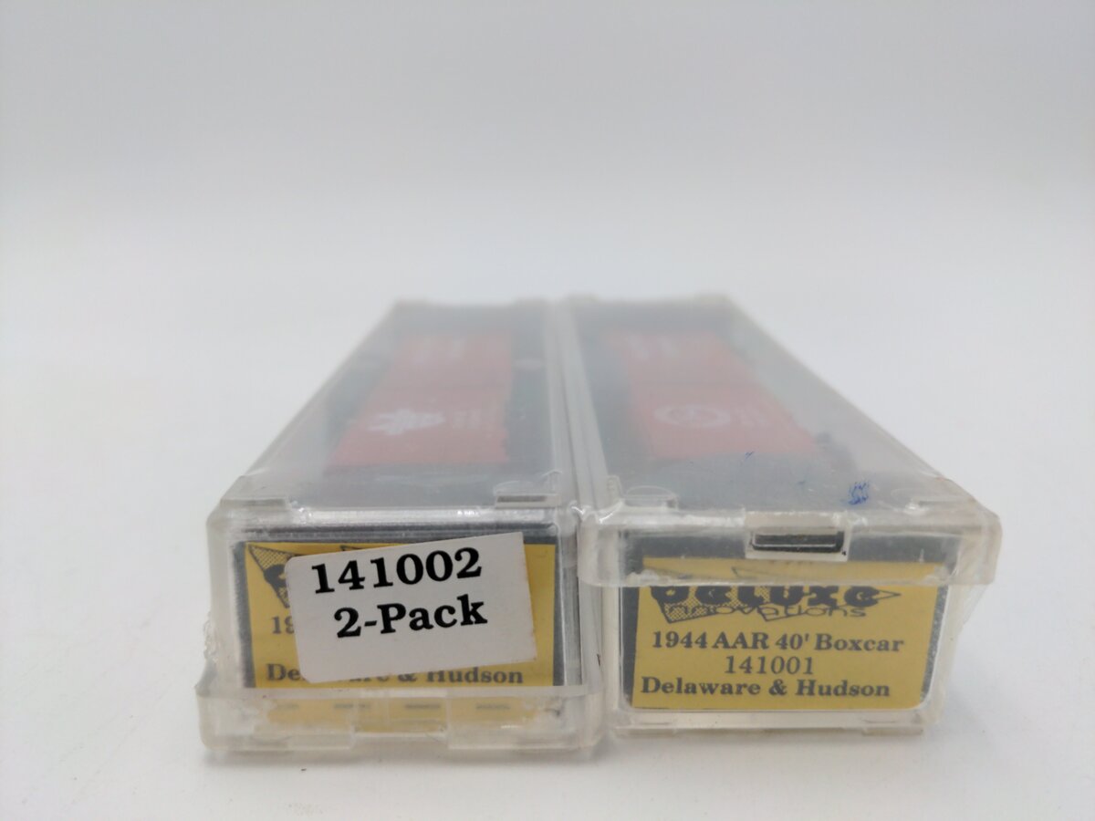 Deluxe Innovations 141002 N Scale D&H Box Cars #18285, #18107 (Pack of 2) MT/Box