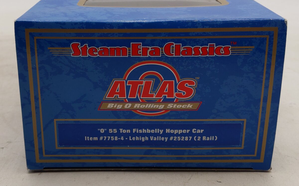 Atlas 7758-4 O Lehigh Valley 55 Ton Fishbelly Hopper #25287 (2 Rail) EX/Box