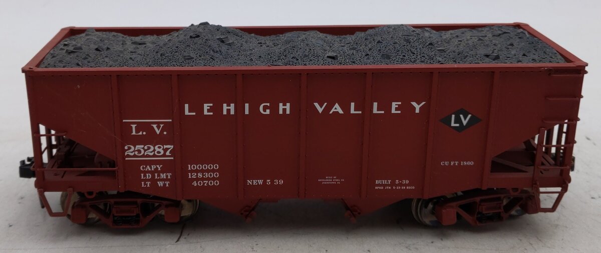 Atlas 7758-4 O Lehigh Valley 55 Ton Fishbelly Hopper #25287 (2 Rail) EX/Box
