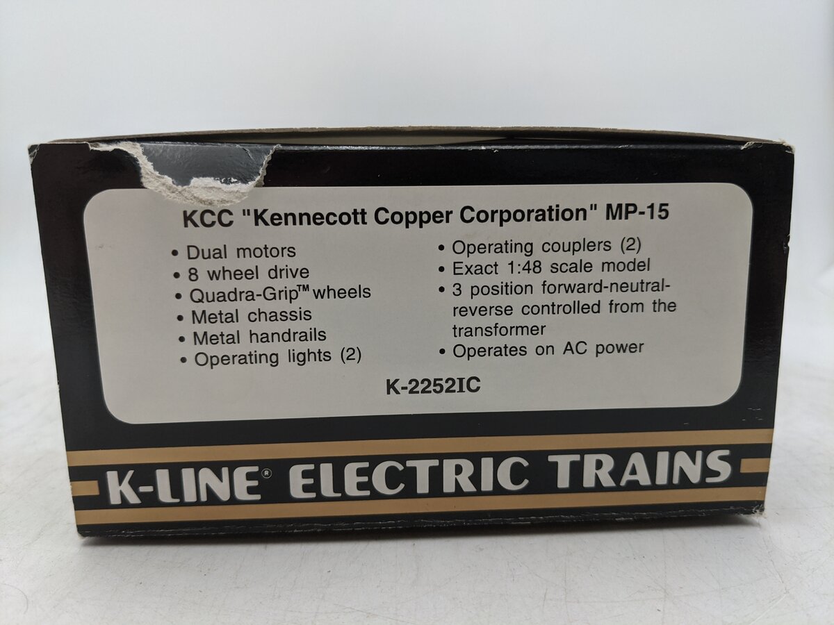 K-Line K2252IC O Kennecott Copper Corporation MP-15 Diesel Locomotive #906 EX/Box