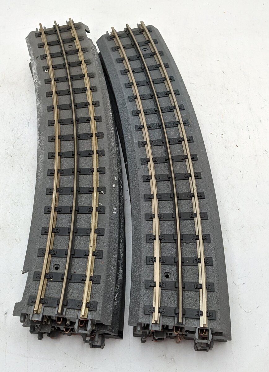 MTH 40-1010 O RealTrax 0-72 Curved Track w/Hollow Rails [6] EX