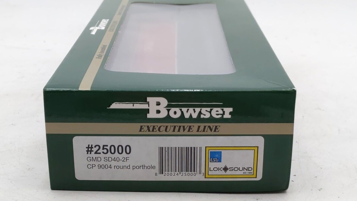 Bowser 25000 HO Scale CP Rail GMD SD40-2F Diesel Locomotive #9004 w/DCC & Sound