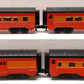 MTH 30-67576 O Southern Pacific 60' Streamline Passenger Car Set (Set of 4) EX/Box