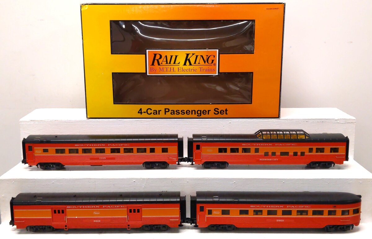 MTH 30-67576 O Southern Pacific 60' Streamline Passenger Car Set (Set of 4) EX/Box