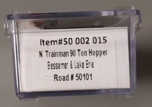Atlas 50002015 N Bessemer & Lake Erie 90-Ton 3-Bay Hopper Car with Load #50101