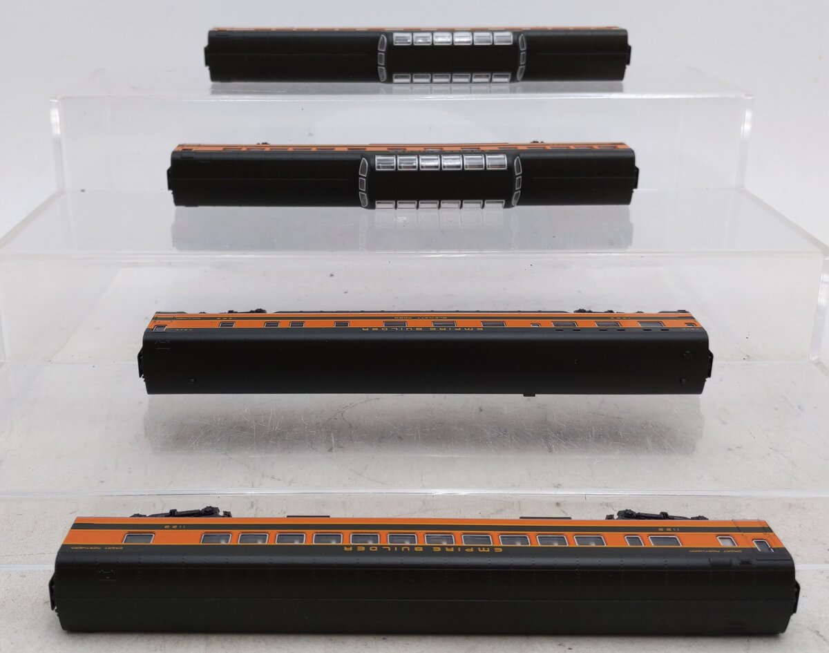 Kato N Scale Empire Builder Smooth Side Passenger Cars [4] LN
