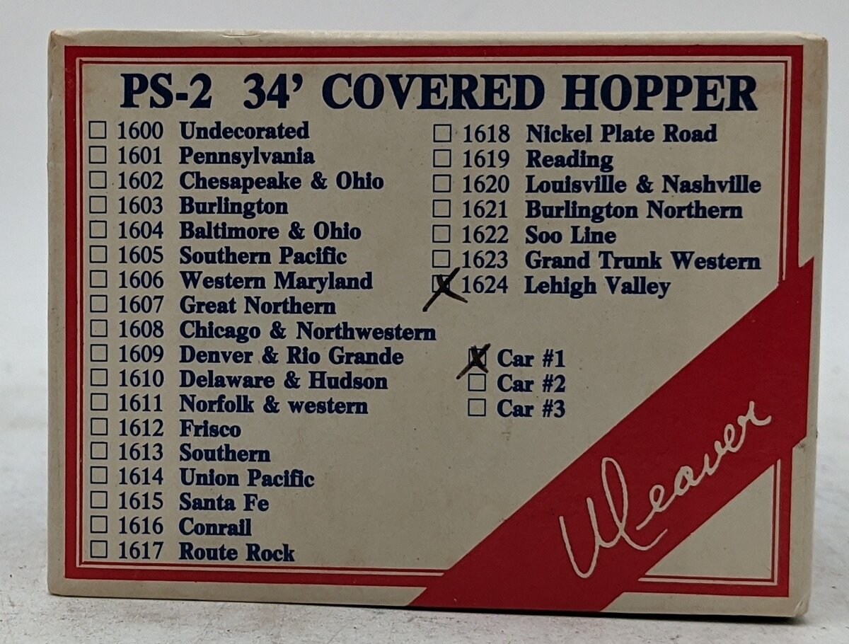 Weaver 1624 O Scale PRR Curve Beer Hopper EX/Box