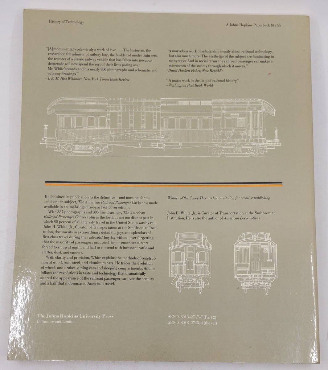 The American Railroad Passenger Car Part.2 Paperback Book By John H. White Jr. VG