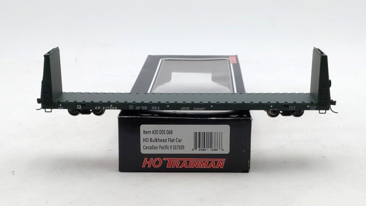 Atlas 20005068 HO Canadian Pacific Bulkhead Flat Car #317509