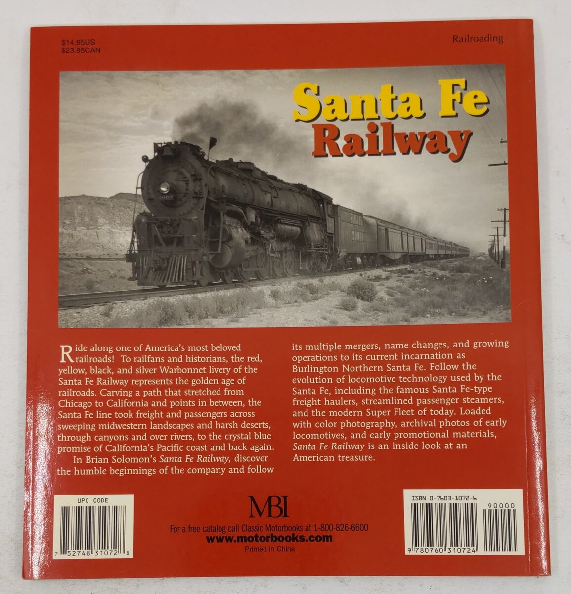 Santa Fe Railway Paperback Book By Brian Solomon EX