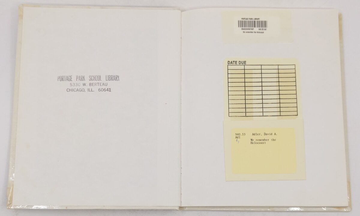 We Remember the Holocaust Paperback Book By David A. Adeler VG