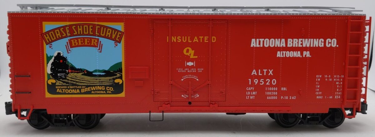 Aristo-Craft 45210SA G Gauge Horseshoe Beer Show 40' Plug Door Boxcar #19520 LN/Box