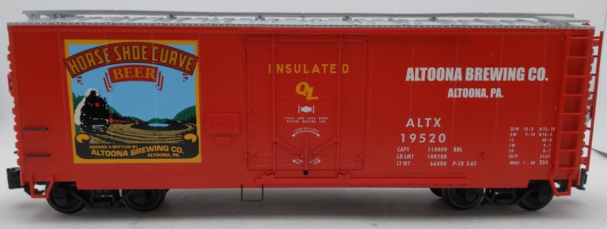 Aristo-Craft 45210SA G Gauge Horseshoe Beer Show 40' Plug Door Boxcar #19520 LN/Box