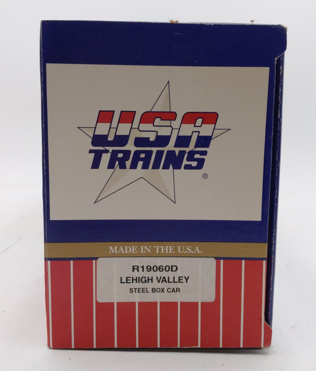 USA Trains R19060D G Lehigh Valley Simulated Steel Box Car #62082 (Metal Wheels)