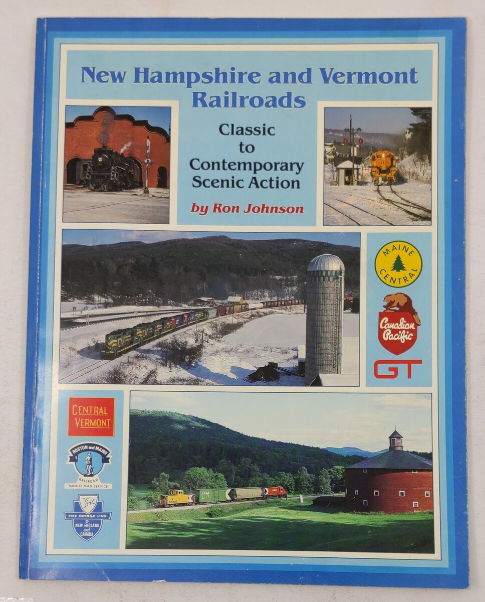 New Hampshire And Vermont Railroads Paperback Book By Ron Johnson VG